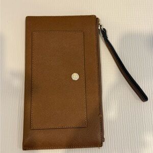 Brown Leather Wristlet Wallet
